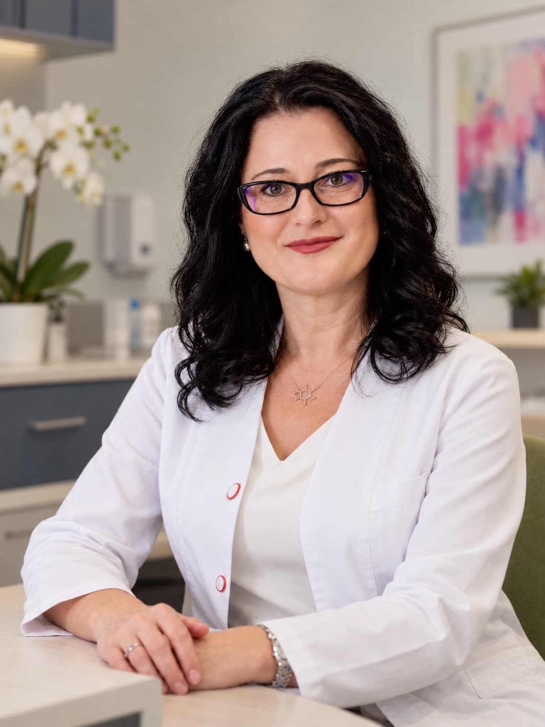 Dr. Șipoș Serenella în cabinetul de senologie din Cluj-Napoca